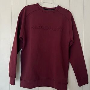 Alphalete Burgandy Crew Neck Sweater Element Collection Men’s size Small